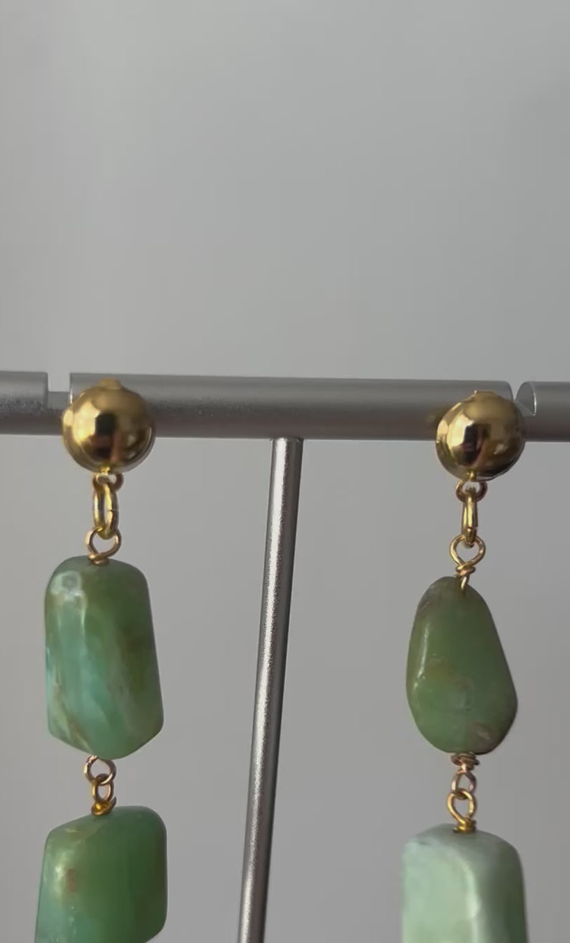Blue Opal Earrings