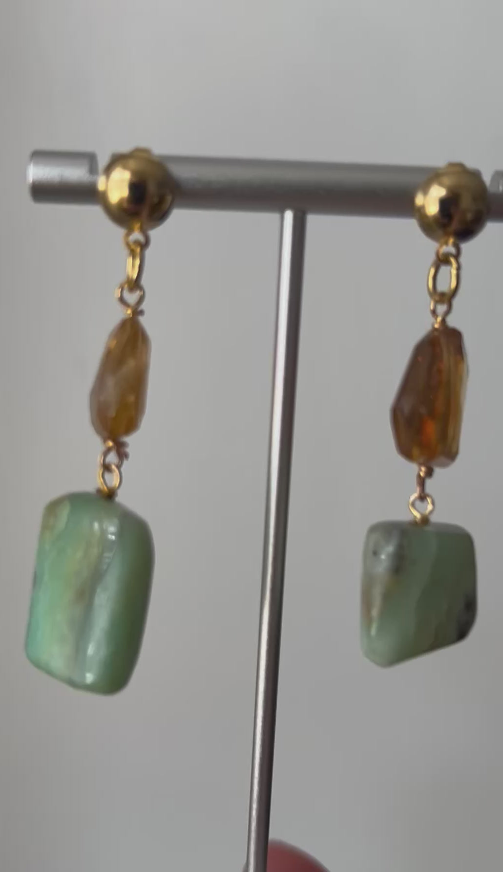 Citrine & Blue Opal Earrings - Option 2