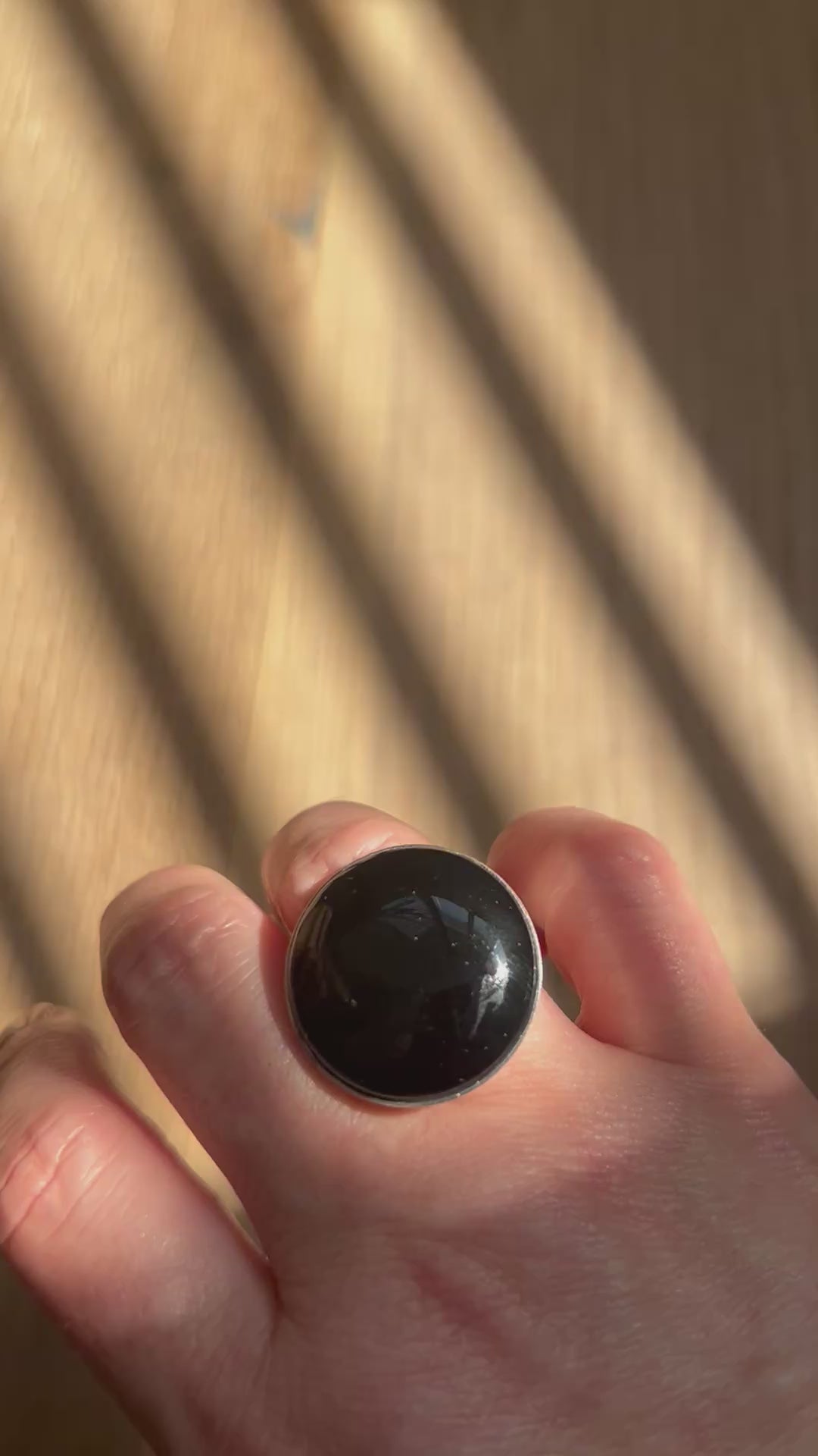 Large Black Onyx Sterling Silver Ring