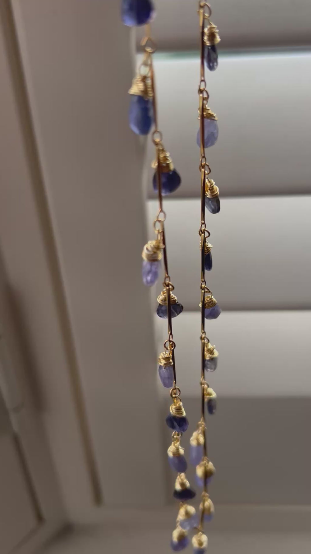 Tanzanite & Iolite Garland on 24ct Gold Plate